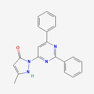 molecular formula C20H16N4O B5707543 1-(2,6-diphenyl-4-pyrimidinyl)-3-methyl-1H-pyrazol-5-ol 