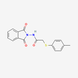 molecular formula C17H14N2O3S B5707544 N-(1,3-dioxo-1,3-dihydro-2H-isoindol-2-yl)-2-[(4-methylphenyl)thio]acetamide 