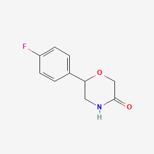 molecular formula C10H10FNO2 B570755 6-(4-Fluorophenyl)morpholin-3-one CAS No. 951626-54-3