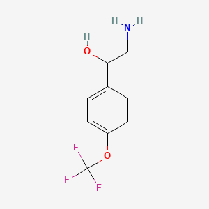 molecular formula C9H10F3NO2 B570756 2-Amino-1-[4-(trifluoromethoxy)phenyl]ethanol CAS No. 1038262-63-3