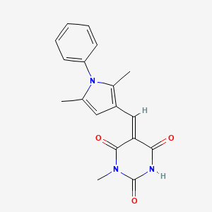 molecular formula C18H17N3O3 B5707582 5-[(2,5-dimethyl-1-phenyl-1H-pyrrol-3-yl)methylene]-1-methyl-2,4,6(1H,3H,5H)-pyrimidinetrione 