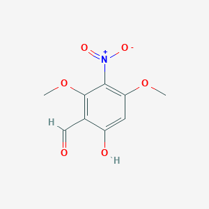 molecular formula C9H9NO6 B5707592 6-hydroxy-2,4-dimethoxy-3-nitrobenzaldehyde CAS No. 6615-28-7