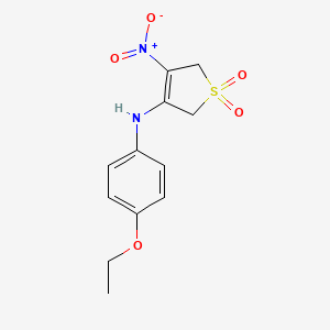 molecular formula C12H14N2O5S B5707602 (4-ethoxyphenyl)(4-nitro-1,1-dioxido-2,5-dihydro-3-thienyl)amine 