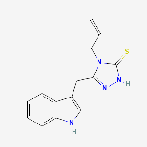 4-allyl-5-[(2-methyl-1H-indol-3-yl)methyl]-2,4-dihydro-3H-1,2,4-triazole-3-thione