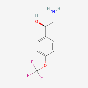 molecular formula C9H10F3NO2 B570761 (1R)-2-amino-1-[4-(trifluoromethoxy)phenyl]ethan-1-ol CAS No. 1568041-73-5