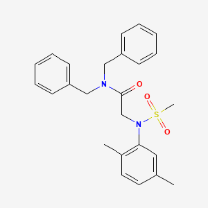 molecular formula C25H28N2O3S B5707621 N~1~,N~1~-dibenzyl-N~2~-(2,5-dimethylphenyl)-N~2~-(methylsulfonyl)glycinamide 