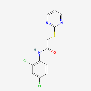 molecular formula C12H9Cl2N3OS B5707623 N-(2,4-dichlorophenyl)-2-(2-pyrimidinylthio)acetamide 