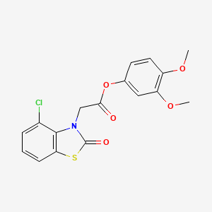 molecular formula C17H14ClNO5S B5707625 3,4-dimethoxyphenyl (4-chloro-2-oxo-1,3-benzothiazol-3(2H)-yl)acetate 