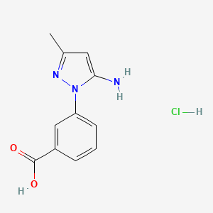 3-(5-amino-3-methyl-1H-pyrazol-1-yl)benzoic acid hydrochloride