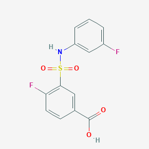 molecular formula C13H9F2NO4S B5707649 4-fluoro-3-{[(3-fluorophenyl)amino]sulfonyl}benzoic acid 