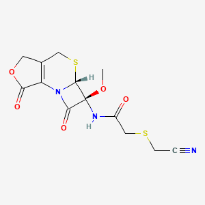 molecular formula C13H13N3O5S2 B570765 Cefmetazole Lactone CAS No. 70993-70-3