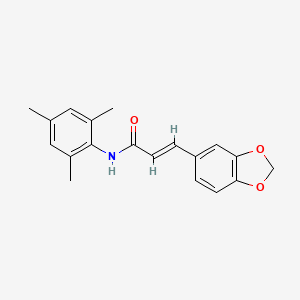 molecular formula C19H19NO3 B5707664 3-(1,3-benzodioxol-5-yl)-N-mesitylacrylamide 