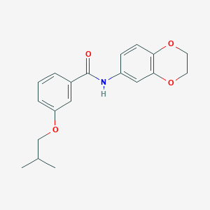 molecular formula C19H21NO4 B5707668 N-(2,3-dihydro-1,4-benzodioxin-6-yl)-3-isobutoxybenzamide 