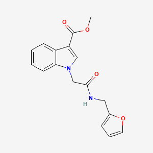 molecular formula C17H16N2O4 B5707681 methyl 1-{2-[(2-furylmethyl)amino]-2-oxoethyl}-1H-indole-3-carboxylate 
