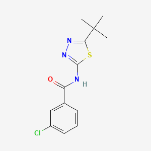 N-(5-tert-butyl-1,3,4-thiadiazol-2-yl)-3-chlorobenzamide