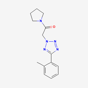 molecular formula C14H17N5O B5707709 5-(2-methylphenyl)-2-[2-oxo-2-(1-pyrrolidinyl)ethyl]-2H-tetrazole 
