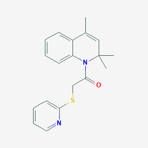 molecular formula C19H20N2OS B5707717 2,2,4-trimethyl-1-[(2-pyridinylthio)acetyl]-1,2-dihydroquinoline 