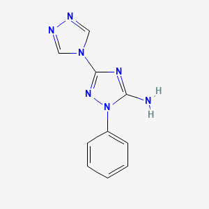 molecular formula C10H9N7 B5707725 1-phenyl-1H-3,4'-bi-1,2,4-triazol-5-amine 