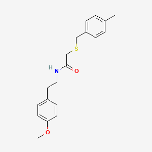 molecular formula C19H23NO2S B5707741 N-[2-(4-methoxyphenyl)ethyl]-2-[(4-methylbenzyl)thio]acetamide CAS No. 428488-65-7