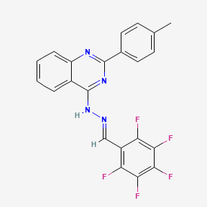 molecular formula C22H13F5N4 B5707755 2,3,4,5,6-pentafluorobenzaldehyde [2-(4-methylphenyl)-4-quinazolinyl]hydrazone 