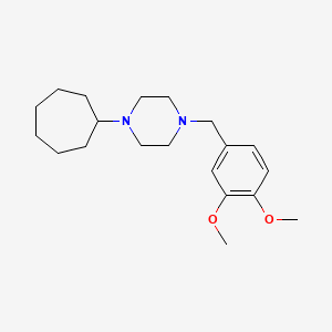 molecular formula C20H32N2O2 B5707758 1-cycloheptyl-4-(3,4-dimethoxybenzyl)piperazine 