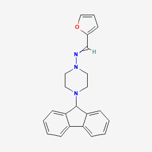 4-(9H-fluoren-9-yl)-N-(2-furylmethylene)-1-piperazinamine