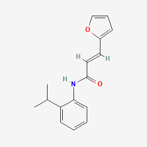 molecular formula C16H17NO2 B5707765 3-(2-furyl)-N-(2-isopropylphenyl)acrylamide 