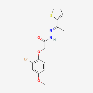 molecular formula C15H15BrN2O3S B5707775 2-(2-bromo-4-methoxyphenoxy)-N'-[1-(2-thienyl)ethylidene]acetohydrazide 