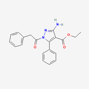 molecular formula C20H19N3O3 B5707779 ethyl 3-amino-5-phenyl-1-(phenylacetyl)-1H-pyrazole-4-carboxylate 