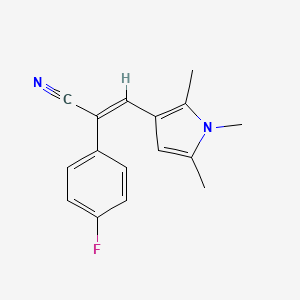 molecular formula C16H15FN2 B5707783 2-(4-fluorophenyl)-3-(1,2,5-trimethyl-1H-pyrrol-3-yl)acrylonitrile 