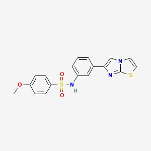 N-(3-imidazo[2,1-b][1,3]thiazol-6-ylphenyl)-4-methoxybenzenesulfonamide