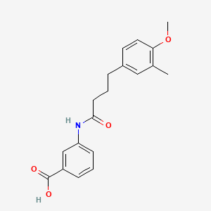 molecular formula C19H21NO4 B5707792 3-{[4-(4-methoxy-3-methylphenyl)butanoyl]amino}benzoic acid 