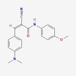 2-cyano-3-[4-(dimethylamino)phenyl]-N-(4-methoxyphenyl)acrylamide