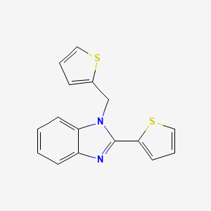 molecular formula C16H12N2S2 B5707800 2-(2-噻吩基)-1-(2-噻吩甲基)-1H-苯并咪唑 CAS No. 85215-57-2