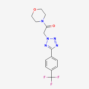 molecular formula C14H14F3N5O2 B5707816 4-({5-[4-(trifluoromethyl)phenyl]-2H-tetrazol-2-yl}acetyl)morpholine 