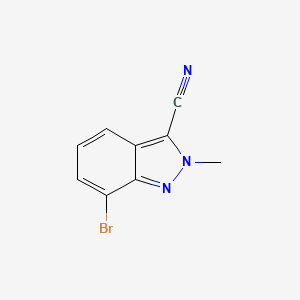 molecular formula C9H6BrN3 B570782 7-溴-2-甲基-2H-吲唑-3-腈 CAS No. 1518113-22-8