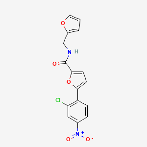 molecular formula C16H11ClN2O5 B5707837 5-(2-chloro-4-nitrophenyl)-N-(2-furylmethyl)-2-furamide 