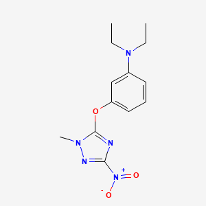 molecular formula C13H17N5O3 B5707838 N,N-diethyl-3-[(1-methyl-3-nitro-1H-1,2,4-triazol-5-yl)oxy]aniline 