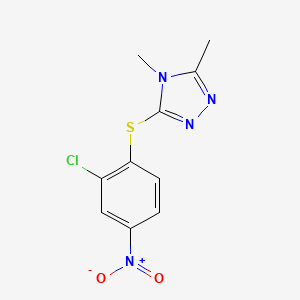 molecular formula C10H9ClN4O2S B5707854 3-[(2-chloro-4-nitrophenyl)thio]-4,5-dimethyl-4H-1,2,4-triazole 