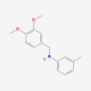 molecular formula C16H19NO2 B5707862 (3,4-dimethoxybenzyl)(3-methylphenyl)amine 
