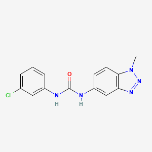 molecular formula C14H12ClN5O B5707866 N-(3-chlorophenyl)-N'-(1-methyl-1H-1,2,3-benzotriazol-5-yl)urea 