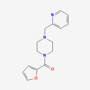 molecular formula C15H17N3O2 B5707873 1-(2-furoyl)-4-(2-pyridinylmethyl)piperazine 