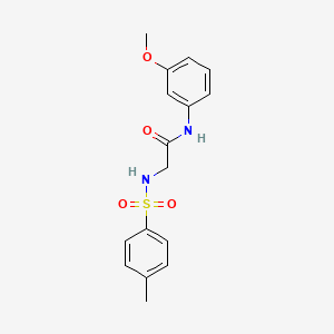 molecular formula C16H18N2O4S B5707908 N~1~-(3-methoxyphenyl)-N~2~-[(4-methylphenyl)sulfonyl]glycinamide 