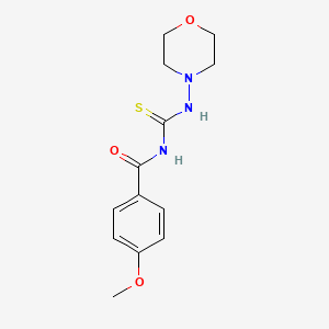 molecular formula C13H17N3O3S B5707910 4-methoxy-N-[(4-morpholinylamino)carbonothioyl]benzamide 