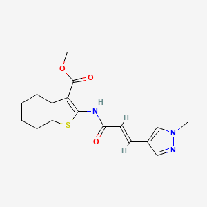 molecular formula C17H19N3O3S B5707918 methyl 2-{[3-(1-methyl-1H-pyrazol-4-yl)acryloyl]amino}-4,5,6,7-tetrahydro-1-benzothiophene-3-carboxylate 