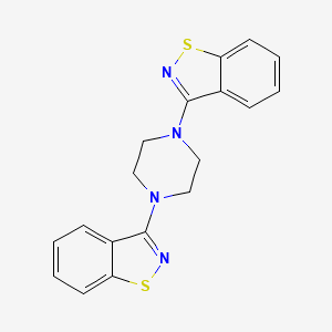 molecular formula C18H16N4S2 B570793 3,3'-(哌嗪-1,4-二基)双(1,2-苯并噻唑) CAS No. 223586-82-1