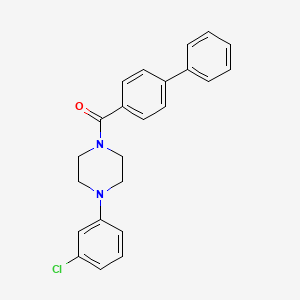 molecular formula C23H21ClN2O B5707947 1-(4-biphenylylcarbonyl)-4-(3-chlorophenyl)piperazine 