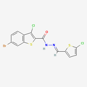 molecular formula C14H7BrCl2N2OS2 B5707948 6-bromo-3-chloro-N'-[(5-chloro-2-thienyl)methylene]-1-benzothiophene-2-carbohydrazide 