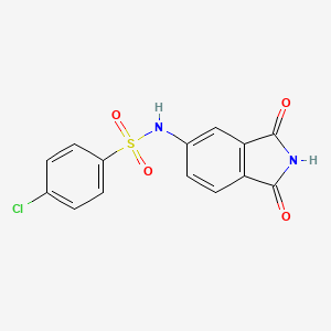 molecular formula C14H9ClN2O4S B5707962 4-chloro-N-(1,3-dioxo-2,3-dihydro-1H-isoindol-5-yl)benzenesulfonamide 