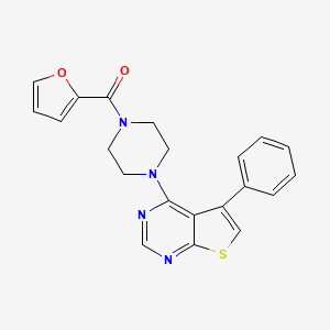 molecular formula C21H18N4O2S B5707969 4-[4-(2-furoyl)-1-piperazinyl]-5-phenylthieno[2,3-d]pyrimidine 